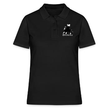 Obedience,Collie,Border Collie,Hundesport, - Frauen Polo Shirt - Schwarz - Vorne - Ailine (174cm)