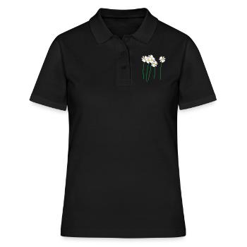 daisies - Women's Polo Shirt - black - Front - Ailine (174cm)
