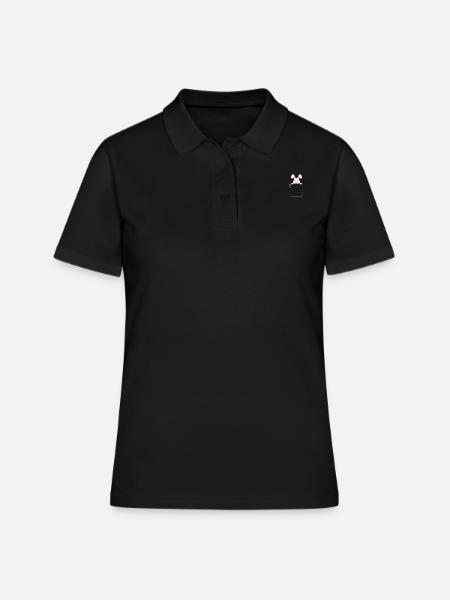 Lapin en poche avec label - Polo Femme - noir