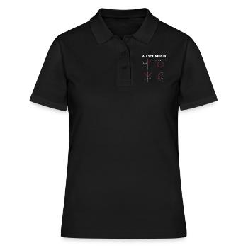 Alles was Sie brauchen ist Mathe - Frauen Polo Shirt - Schwarz - Vorne - Ailine (174cm)