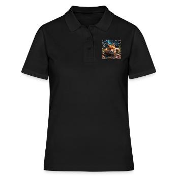 Süßer Fuchs - Frauen Polo Shirt - Schwarz - Vorne - Ailine (174cm)