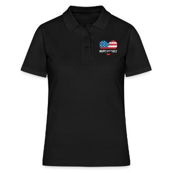 Frohen 4. Juli - Frauen Polo Shirt - Schwarz - Vorne - Ailine (174cm)