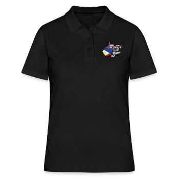 Filipinos aus West Virginia Design für Fil-Ams - Frauen Polo Shirt - Schwarz - Vorne - Ailine (174cm)