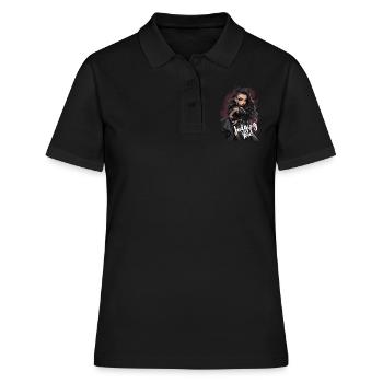 La Dame Goth vous juge - Polo Femme - noir - Devant - Ailine (174cm)