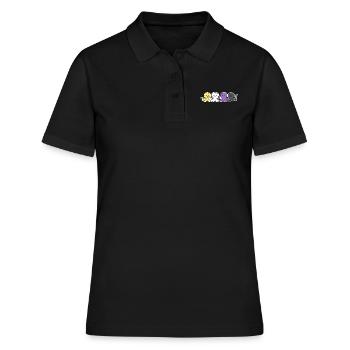 Nonbinary Flag Octopus Design für stolze Enbys - Frauen Polo Shirt - Schwarz - Vorne - Ailine (174cm)