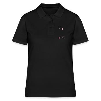 Funkeln Glitzer Sterne - Frauen Polo Shirt - Schwarz - Vorne - Ailine (174cm)