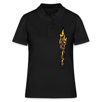 Baguette magique Magicien de la torche - Polo Femme - noir - Devant - Ailine (174cm)