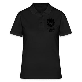 pool billard - Frauen Polo Shirt - Schwarz - Vorne - Ailine (174cm)