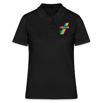 Retro Vintage Cycopath Bicycle Road Bike T-Shirt - Women's Polo Shirt - black - Front - Ailine (174cm)