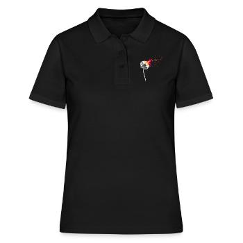 Pissenlit ardent, Pissenlit Abstrait - Polo Femme - noir - Devant - Ailine (174cm)