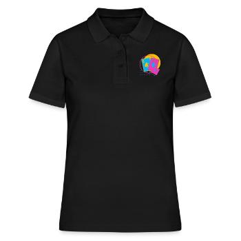 Retro Pokerspieler Vintage Poker Texas Holdem - Frauen Polo Shirt - Schwarz - Vorne - Ailine (174cm)