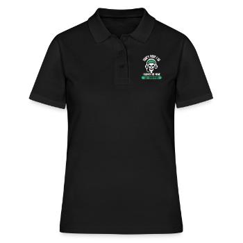 Call Center Telefonist Telefondienst Telefonlabor - Frauen Polo Shirt - Schwarz - Vorne - Ailine (174cm)