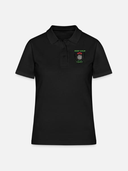 Fléchettes Fléchettes Dartboard Lancer Flèche - Polo Femme - noir