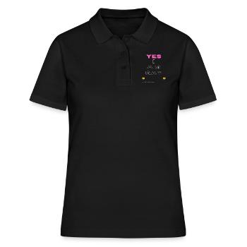 Oui, je suis gay Pride Shirt - Polo Femme - noir - Devant - Ailine (174cm)