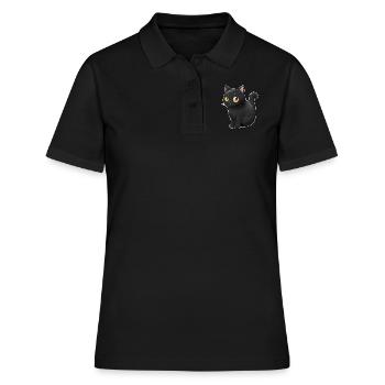 noir-mignon-chats-autocollants-autocollants autocollants autocollants - Polo Femme - noir - Devant - Ailine (174cm)