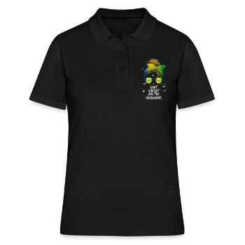St. Vincent und die Grenadinen - Frauen Polo Shirt - Schwarz - Vorne - Ailine (174cm)