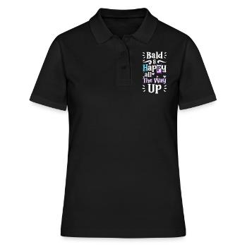 Bald Head Hairless Haircut - Women's Polo Shirt - black - Front - Ailine (174cm)