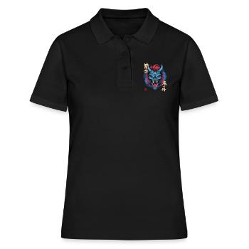 Yeti Blue Oni - Frauen Polo Shirt - Schwarz - Vorne - Ailine (174cm)
