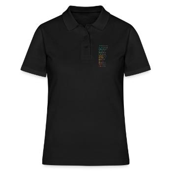 POSITIV DENKEN - Frauen Polo Shirt - Schwarz - Vorne - Ailine (174cm)