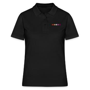 Subtle Lesbian Pride flowers - Women's Polo Shirt - black - Front - Ailine (174cm)