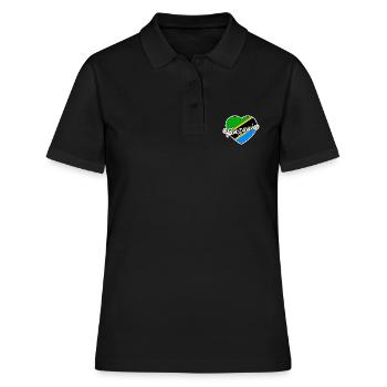 Tansania - Frauen Polo Shirt - Schwarz - Vorne - Ailine (174cm)