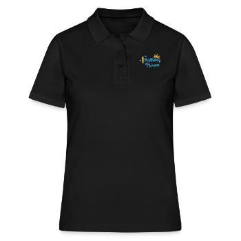 Anniversaire du Prince 1er anniversaire garçon garçon cadeau - Polo Femme - noir - Devant - Ailine (174cm)
