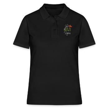 Life Is Better Vegan Veganer Geschenkidee Geschenk - Frauen Polo Shirt - Schwarz - Vorne - Ailine (174cm)