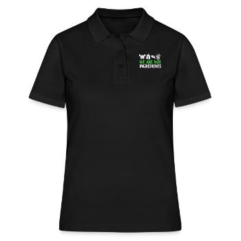 We Are Not Ingredients Vegan Vegetarian Gift - Women's Polo Shirt - black - Front - Ailine (174cm)