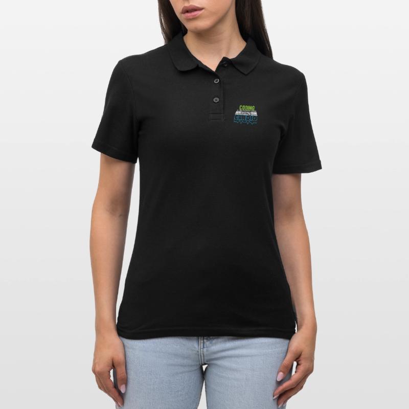 PROGRAMMERS Coding is my Cardio Funny Developer Women's Polo Shirt