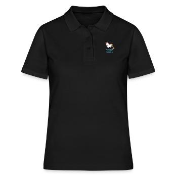 Zuckerwatte Einhorn - Frauen Polo Shirt - Schwarz - Vorne - Ailine (174cm)