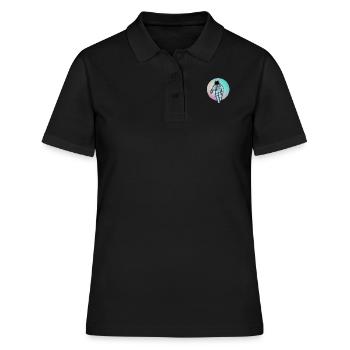 Astronaut Raumfahrer Spaceman Raumanzug Geschenk - Frauen Polo Shirt - Schwarz - Vorne - Ailine (174cm)