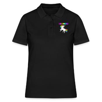 Je suis une licorne - je suis une licorne - Polo Femme - noir - Devant - Ailine (174cm)
