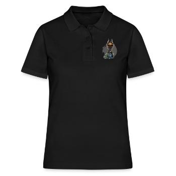 Great Dane - Deutsche Dogge - Frauen Polo Shirt - Schwarz - Vorne - Ailine (174cm)