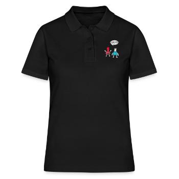 Wissenschaftliches Experiment T-Shirt - Frauen Polo Shirt - Schwarz - Vorne - Ailine (174cm)