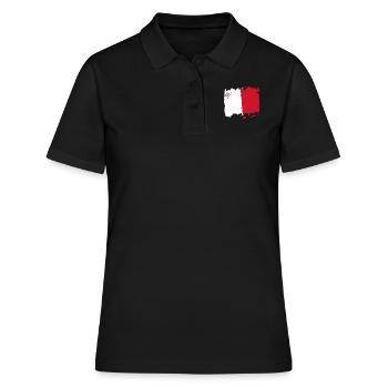 Bandiera de Malte - drapeau de Malte - drapeau de Malte - Polo Femme - noir - Devant - Ailine (174cm)