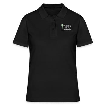 Zombies ate my Pancreas - Horreur Zombie Ghost Gift - Polo Femme - noir - Devant - Ailine (174cm)