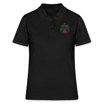 Litauen - Frauen Polo Shirt - Schwarz - Vorne - Ailine (174cm)