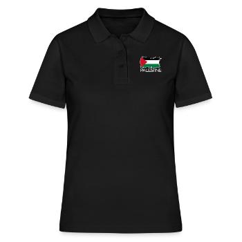 Indépendance du drapeau palestinien - Polo Femme - noir - Devant - Ailine (174cm)