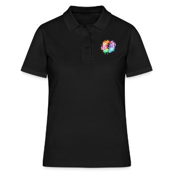 Koi - Frauen Polo Shirt - Schwarz - Vorne - Ailine (174cm)