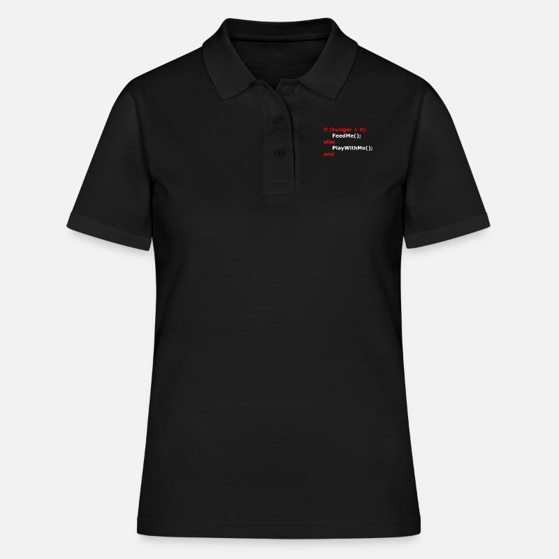 Coding If Hunger - Polo Femme - noir