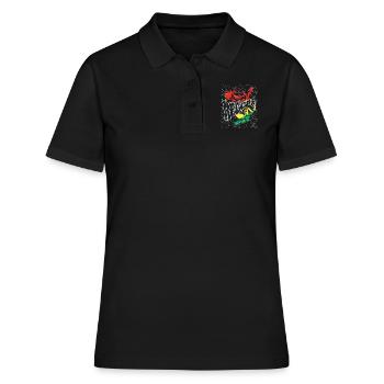 Reggae jamaïcain - Polo Femme - noir - Devant - Ailine (174cm)