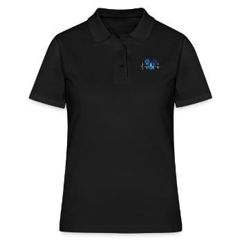 Battement de coeur de joueur de volleyball - Polo Femme - noir - Devant - Ailine (174cm)