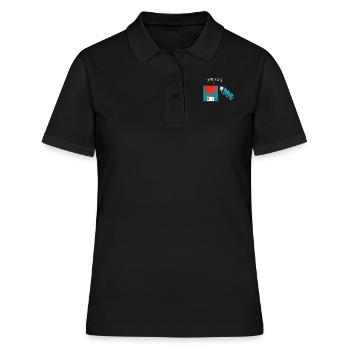I Am Your Father USB Stick Diskette Old Computer - Frauen Polo Shirt - Schwarz - Vorne - Ailine (174cm)