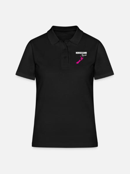 nouvelle-Zélande - Polo Femme - noir