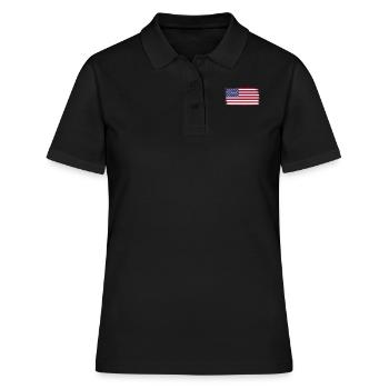 Drapeau américain - Polo Femme - noir - Devant - Ailine (174cm)
