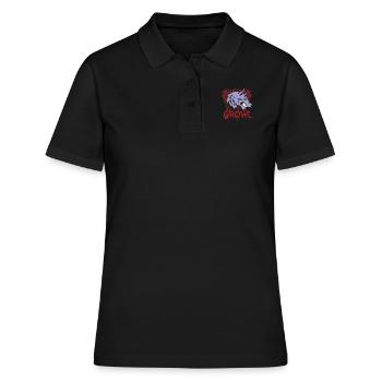 Howling Wolf - Women's Polo Shirt - black - Front - Ailine (174cm)