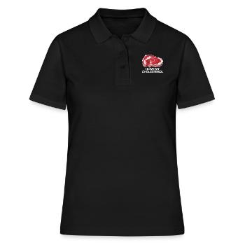Cholesterol Fleischfresser Ketogene Diät Geschenk - Frauen Polo Shirt - Schwarz - Vorne - Ailine (174cm)
