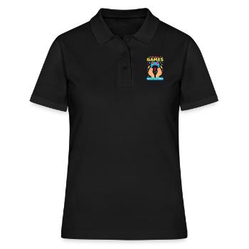 So many Games! Lustiges Gamer Geschenk - Frauen Polo Shirt - Schwarz - Vorne - Ailine (174cm)
