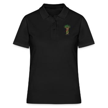 Cadeau génétique génétique de plante d'arbre d'ADN abstrait - Polo Femme - noir - Devant - Ailine (174cm)