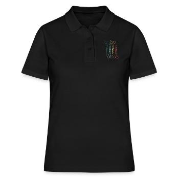 Friseur Haare - Frauen Polo Shirt - Schwarz - Vorne - Ailine (174cm)